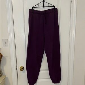 TNA Purple Sweatpants with Elastic Waistband